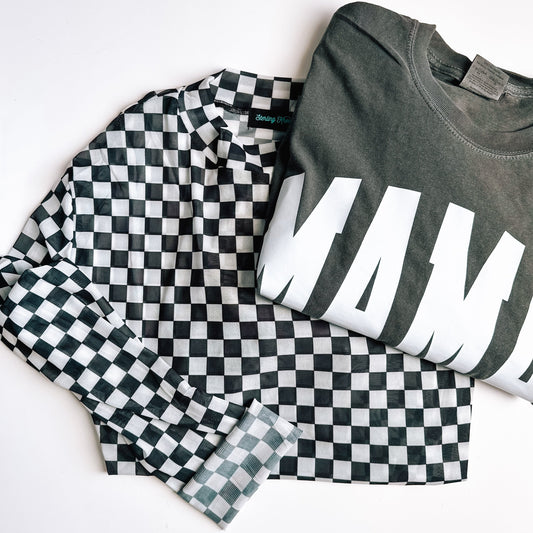 Cool Mom  | Mesh Checker Layering Shirt