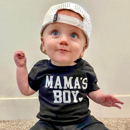 Mama's Boy | Black Graphic T-Shirt