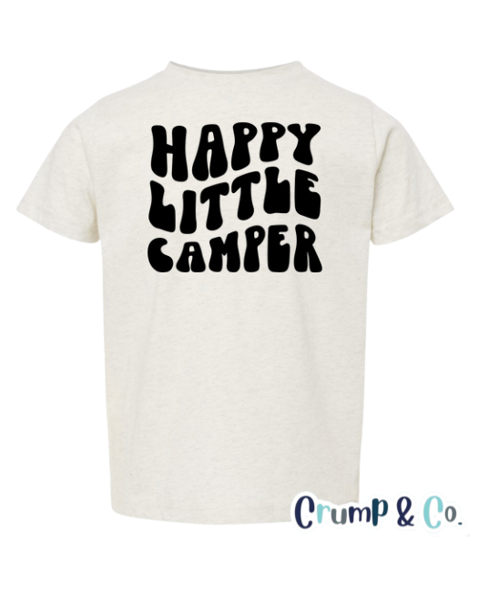 Happy Little Camper | Ivory Graphic T-shirt PREORDER