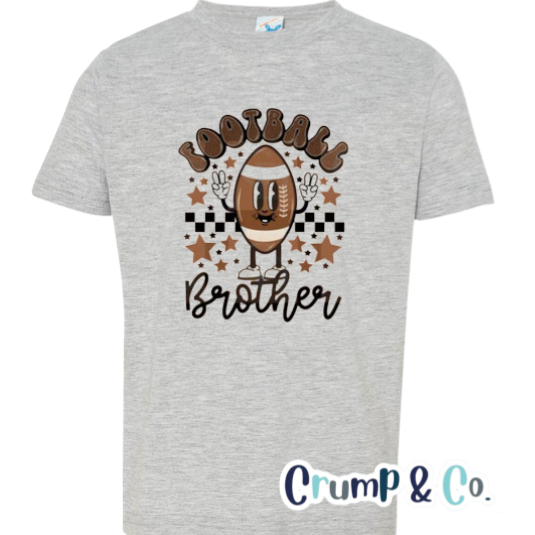 Football Brother | Grey Graphic T-Shirt