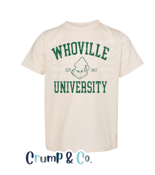 Whoville University | Ivory Graphic T-shirt PREORDER