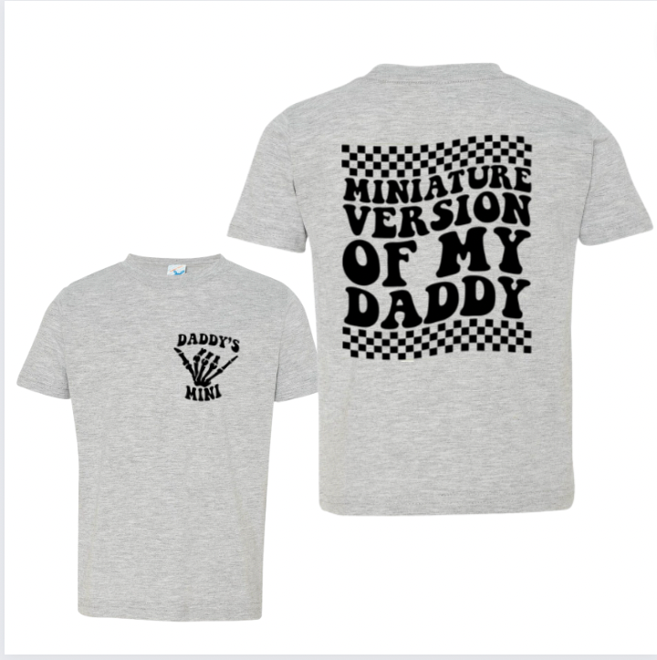 Mini Dad | Grey Pocket Graphic T-shirt