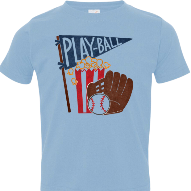 Play Ball | Carolina Blue Graphic T-shirt