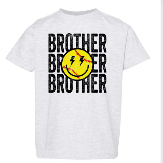 Softball Bro | Ash Grey Graphic T-shirt