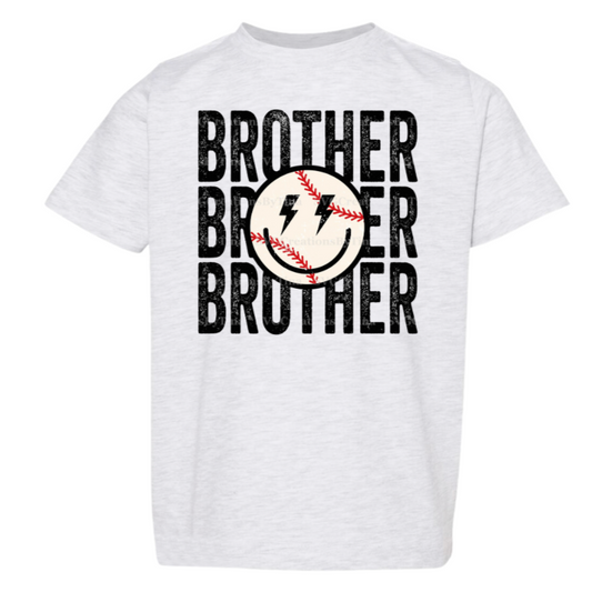 Baseball Bro | Ash Grey Graphic T-shirt