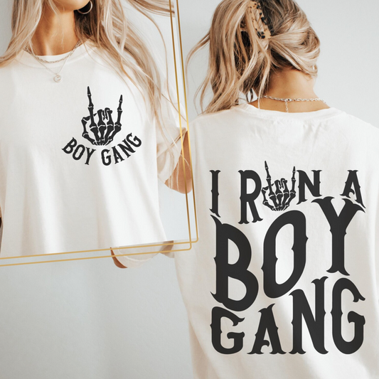 Run A Boy Gang | Comfort Color Tee- Ivory