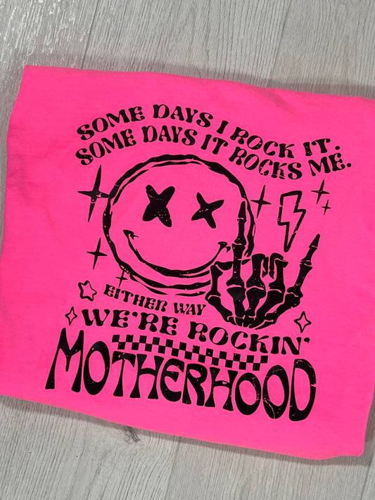 Either Way | Comfort Color Tee- Neon Pink