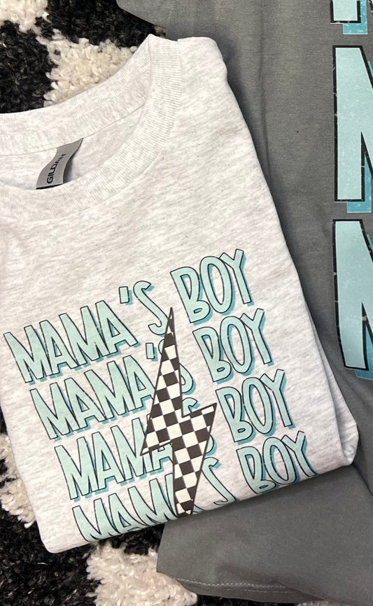 Bolt Mama's Boy | Grey Graphic T-shirt