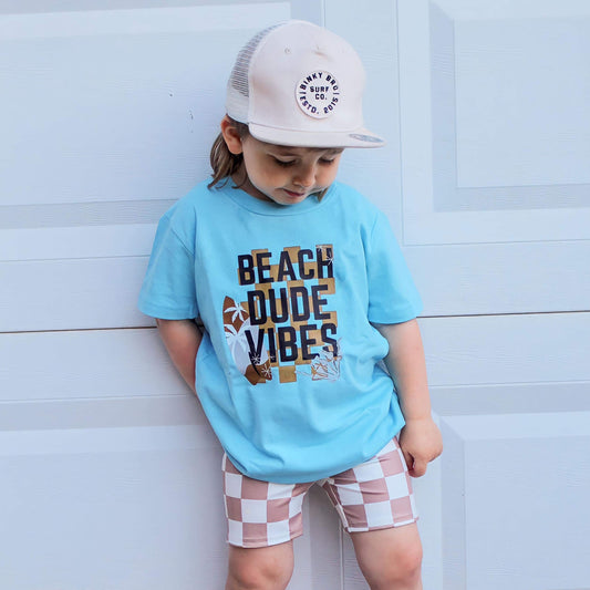 Beach Dude Vibes | Bright Blue Graphic T-shirt