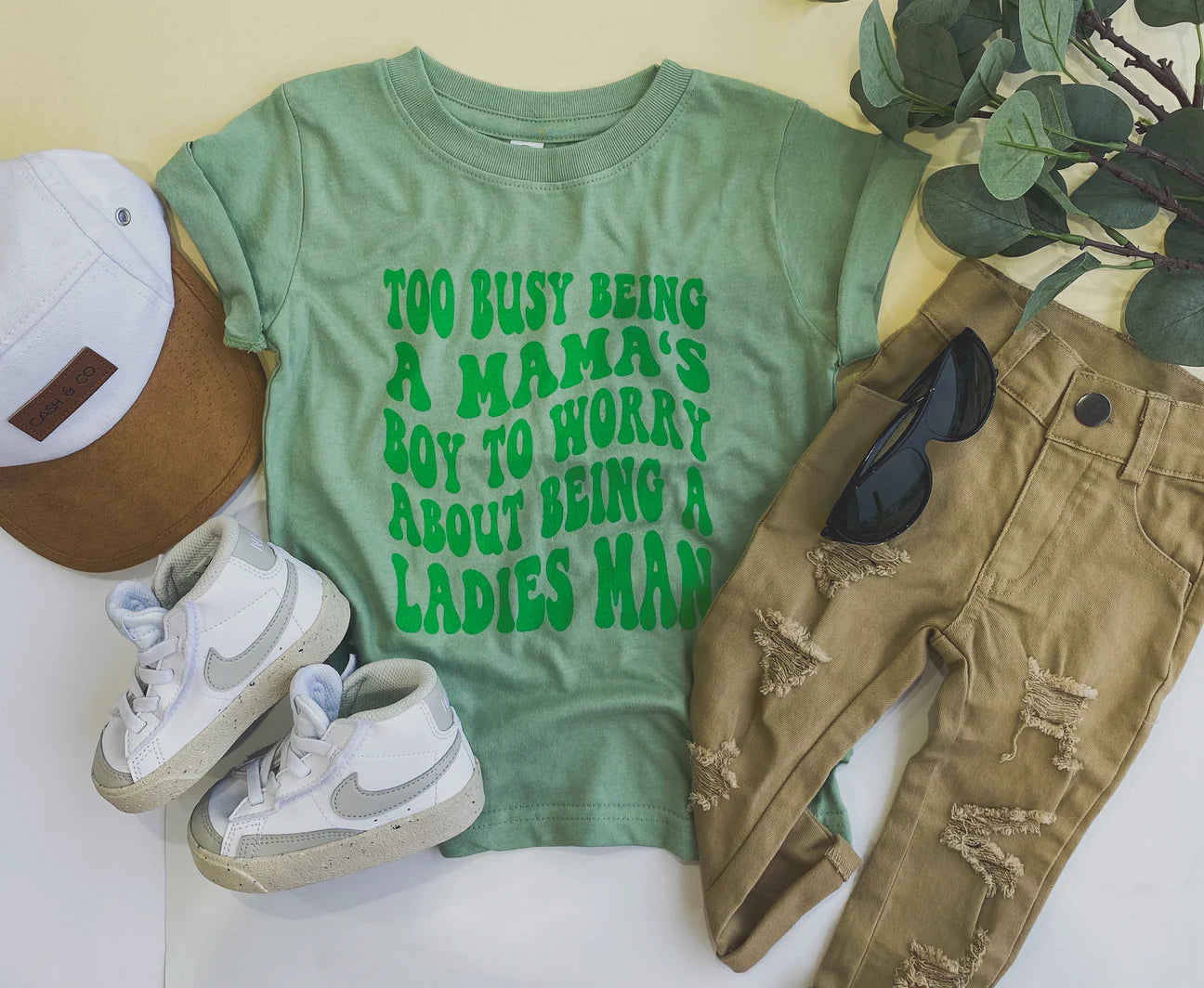 Ladies Man | Green Graphic T-Shirt