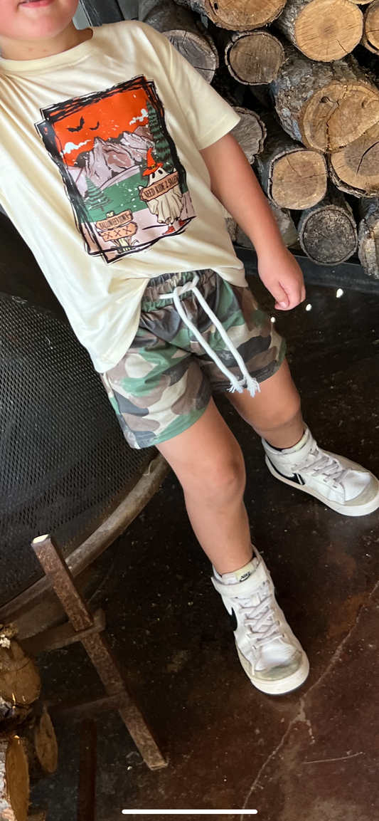 Can't see Me | Camo Tie Shorts