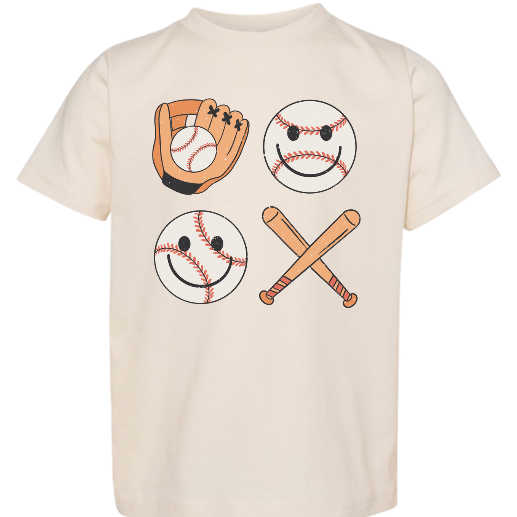 Baseball Smiles | Oatmeal Graphic T-shirt
