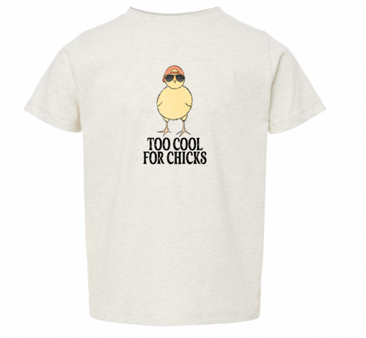 Too Cool For Chicks | Neutral Graphic T-Shirt