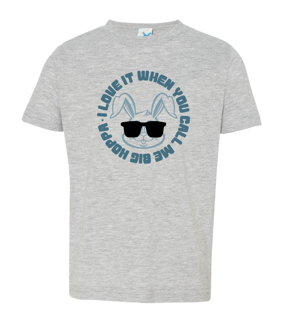 Call me Big Hoppa | Grey Graphic T-Shirt