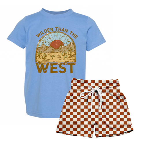 Wilder Than The West | Carolina Blue Graphic T-shirt