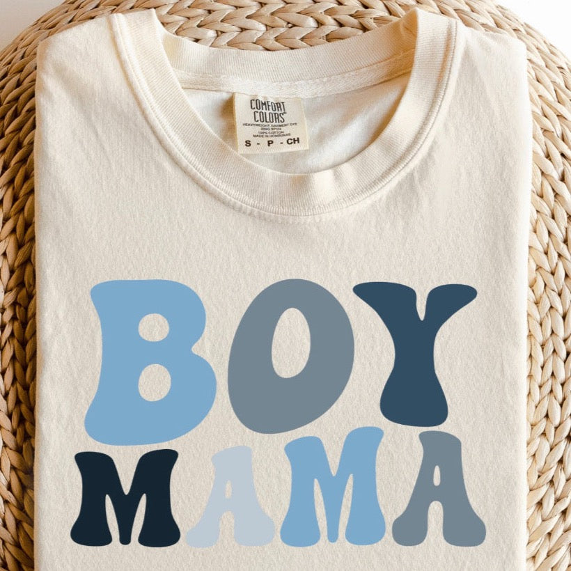 Boy Mama Wave | Comfort Color Tee